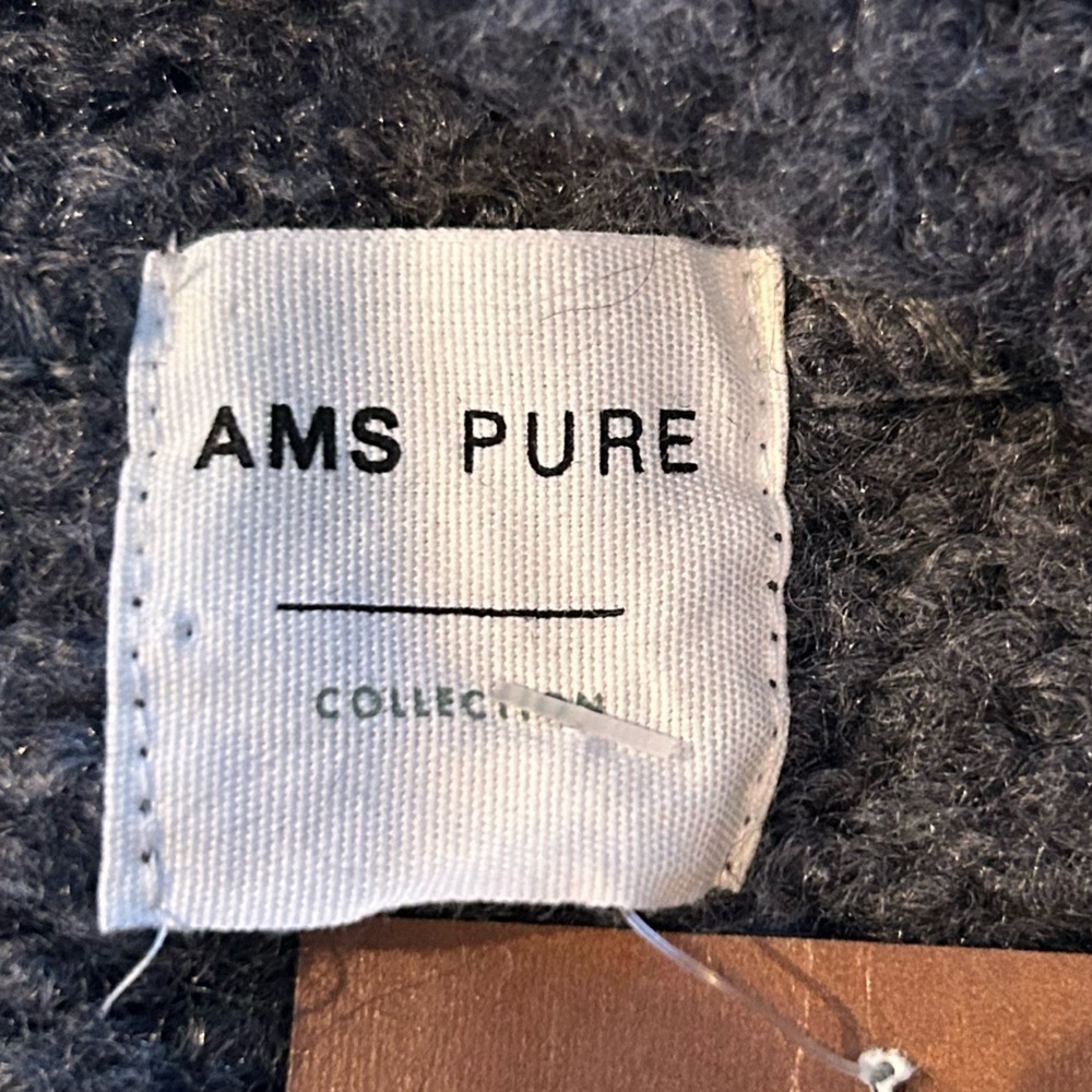 AMS Pure Zippered High Neck Wool Knit Sweater - Picture 15 of 15